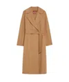 Max Mara Wool Cashmere Long-sleeved Coat In Nude