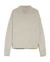 Max Mara Wool Cashmere Long-sleeved Sweater In Nude