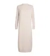 Shop Max Mara Wool-cashmere Midi Dress In Beige