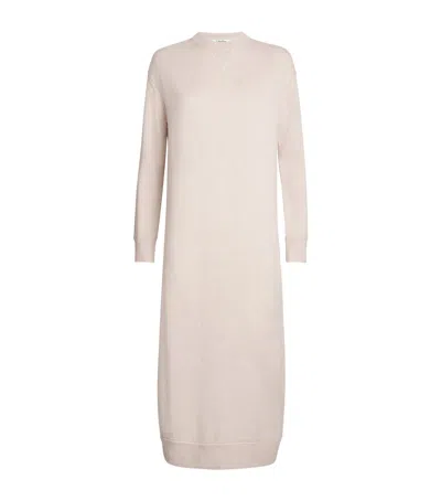 Max Mara Wool-cashmere Midi Dress In Beige