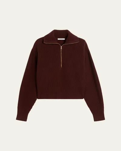 MAX MARA WOOL-CASHMERE QUARTER-ZIP SWEATER