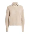 Max Mara Wool-cashmere Quarter-zip Sweater In Neutral