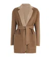 Max Mara Mirko Reversible Wrap Coat In Brown