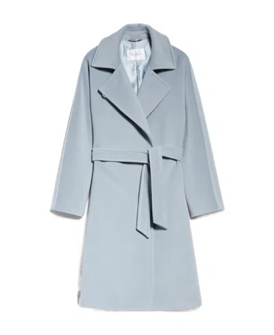 Max Mara Wool-cashmere Robe Coat In Blue