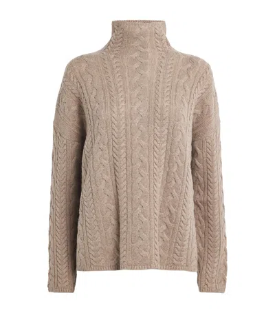 Max Mara Wool-cashmere Rollneck Sweater In Neutral