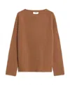 Max Mara Wool Cashmere Round Neck Sweater In Brown