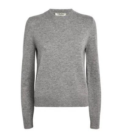 Max Mara Wool-cashmere Sweater In Grey