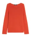 Max Mara Wool Cashmere Sweater In Red