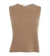 Max Mara Wool-cashmere Sweater Vest In Beige