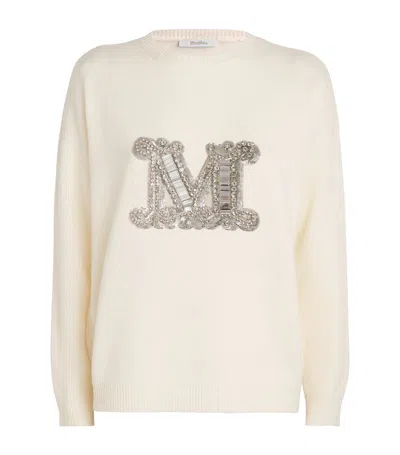 Max Mara Wool-cashmere Sweater In White