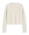 Max Mara White Perforated Wool And Cashmere Sweater Women In White