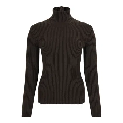 Max Mara Wool-cashmere Verde Muschio Sweater In Brown