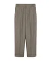 Max Mara Wool Cashmere Wide-leg Pants In Nude