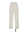 Max Mara Felice Straight Leg Trousers With Belt Loops In Neutral