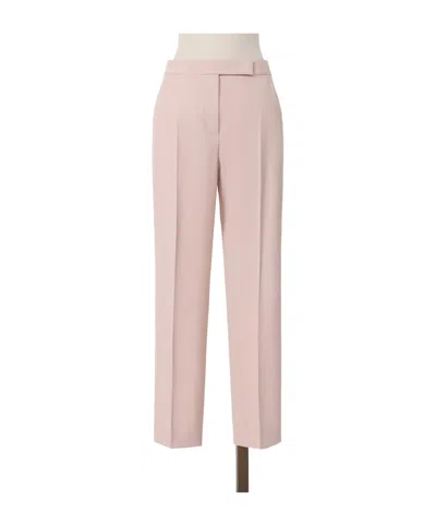 Max Mara Wool Casual Pants In Pink