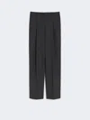 Max Mara Wool Cloth Trousers In Gray