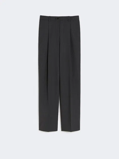 Max Mara Wool Cloth Trousers In Gray