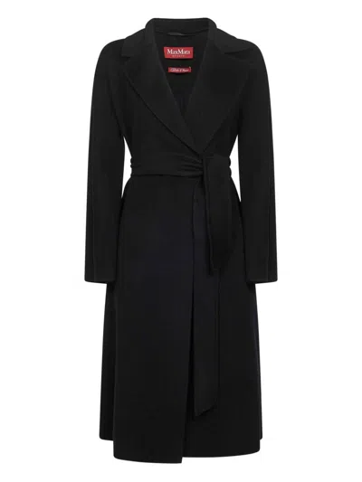 Max Mara Wool Coat In Black