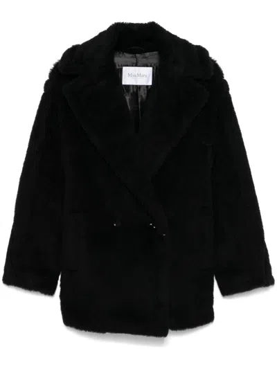 Max Mara Wool Coat In Black
