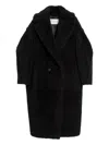 Max Mara "tedgirl" Classic Coat Clothing In Black