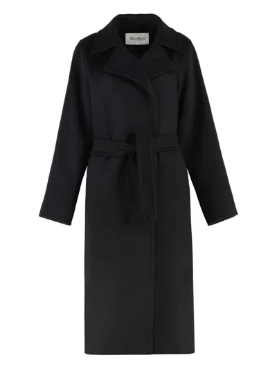 Max Mara Wool Coat In Black