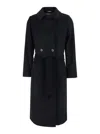 Max Mara Wool Coat In Black