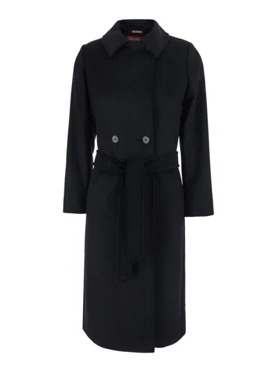 Max Mara Wool Coat In Black