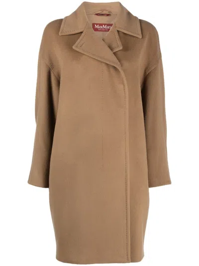 Max Mara Wool Coat In Brown