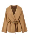 Max Mara Belted Jacket In Brown
