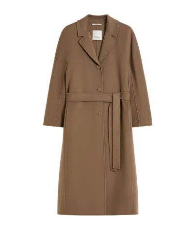 Max Mara Wool Coat In Brown