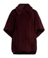 Max Mara Simple Teddy Fleece Coat In Brown