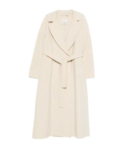 Max Mara Wool Coat In Neutral