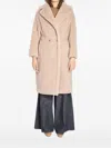 Max Mara Teddy Bear Icon Coat In Alpaca And Wool In Nude
