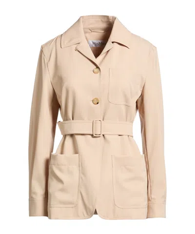 Max Mara Wool Coat In Neutral