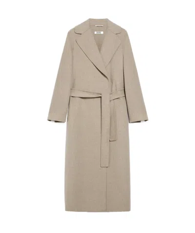 Max Mara Wool Coat In Nude | ModeSens