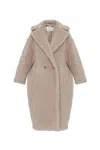 Max Mara Wool Coat Tedgirl In Neutral