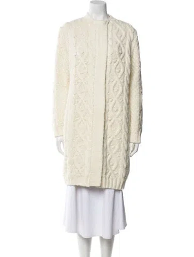 Pre-owned Max Mara Wool Coat In White