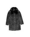 Max Mara Wool-collar Coat In Black