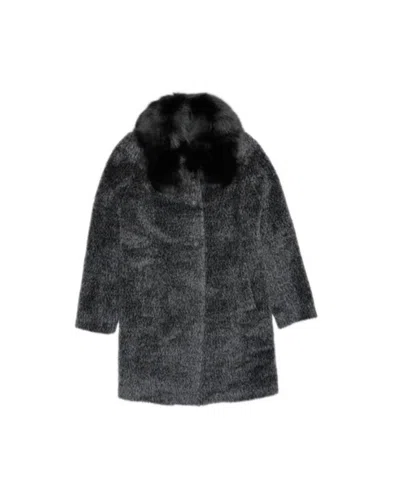 Max Mara Wool-collar Coat In Black