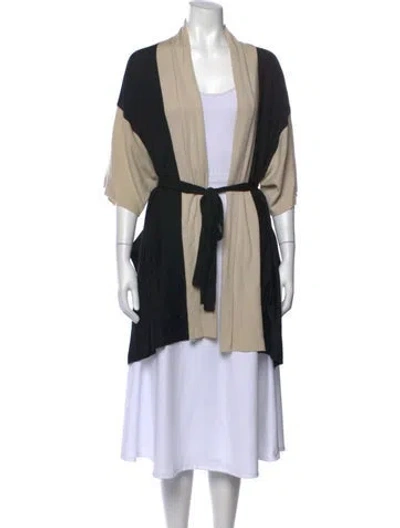 Pre-owned Max Mara Wool Colorblock Pattern Sweater In Neutral