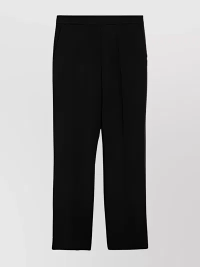 MAX MARA WOOL CREPE ANKLE-LENGTH TROUSERS NEPETA