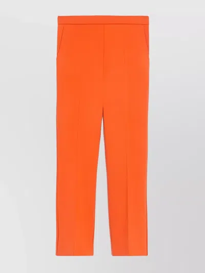MAX MARA WOOL CREPE ANKLE-LENGTH TROUSERS NEPETA