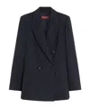 Max Mara Double-breasted Blazer In Blue