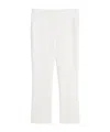 Max Mara Wool Crepe Trousers In White
