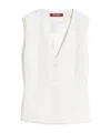 Max Mara Wool Crepe Vest In White