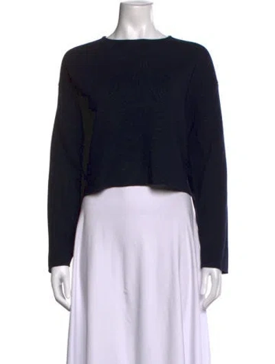 Pre-owned Max Mara Wool Crew Neck Sweater In Black