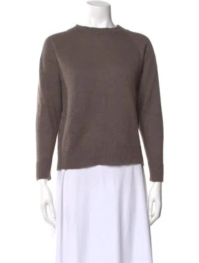 Pre-owned Max Mara Wool Crew Neck Sweater In Gray