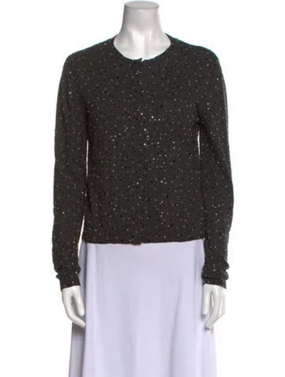 Pre-owned Max Mara Wool Crew Neck Sweater In Gray