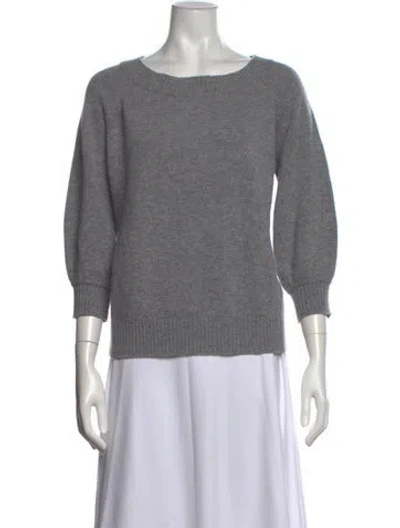Pre-owned Max Mara Wool Crew Neck Sweater In Grey