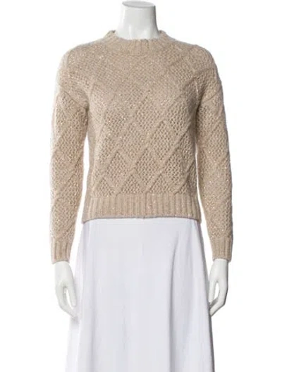 Pre-owned Max Mara Wool Crew Neck Sweater In Multi